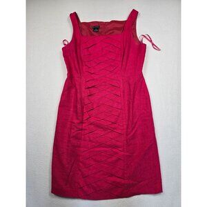 New Directions Womens Pink Sleeveless Linen Blend Sheath Dress Size 8